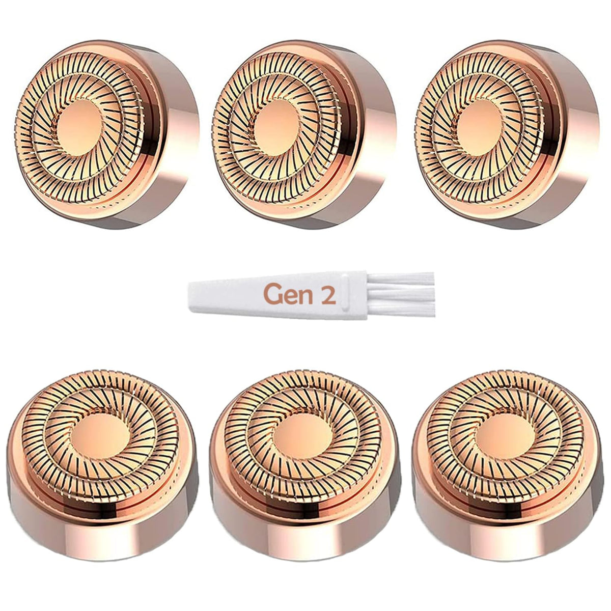 ceooe gen2 replacement heads six-pack, durable double-ring design for comfortable facial hair removal