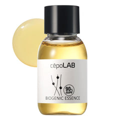 cepoLAB Biogenic Essence bottle close-up highlighting hydrating formula for dull skin