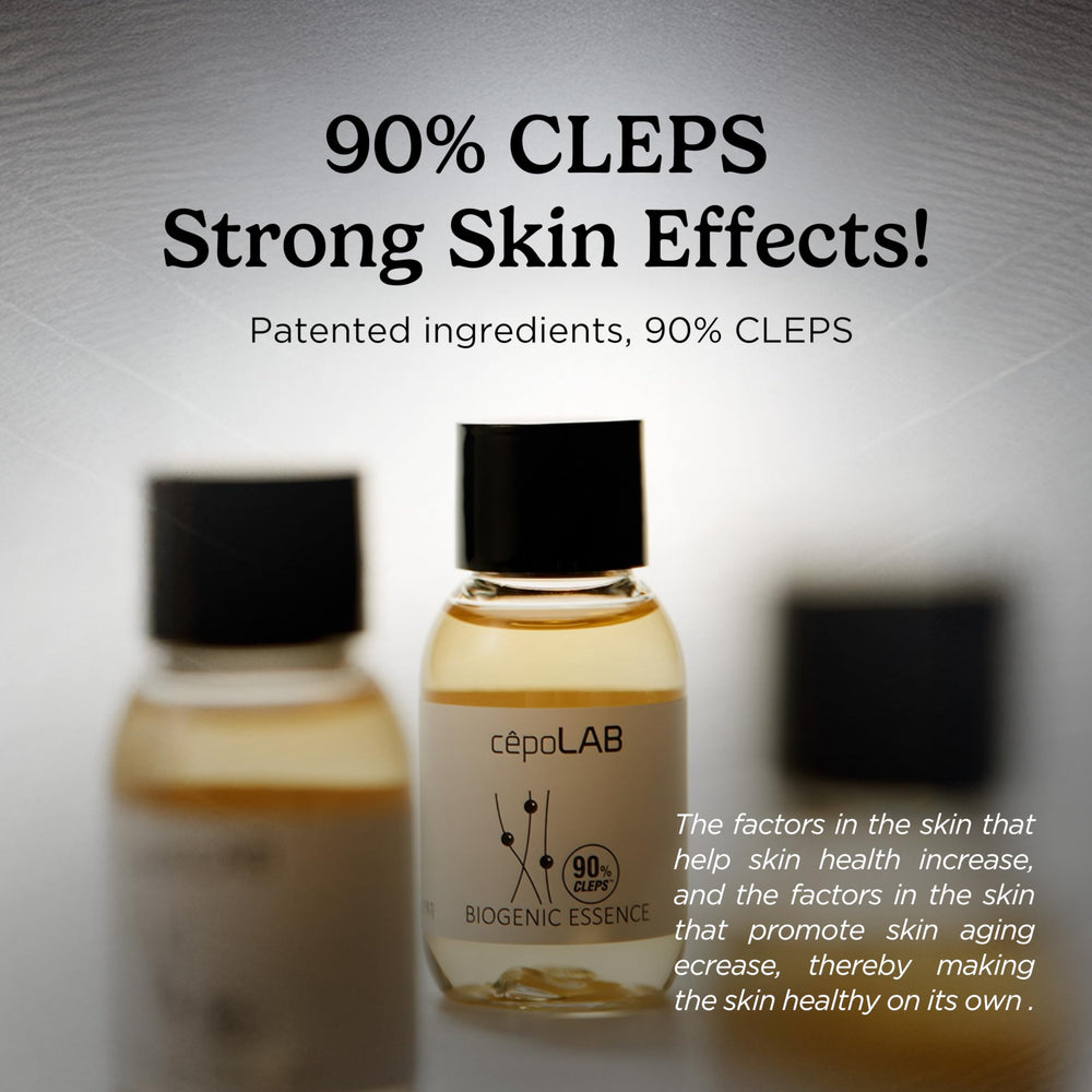 cepoLAB Biogenic Essence on skin glow after application