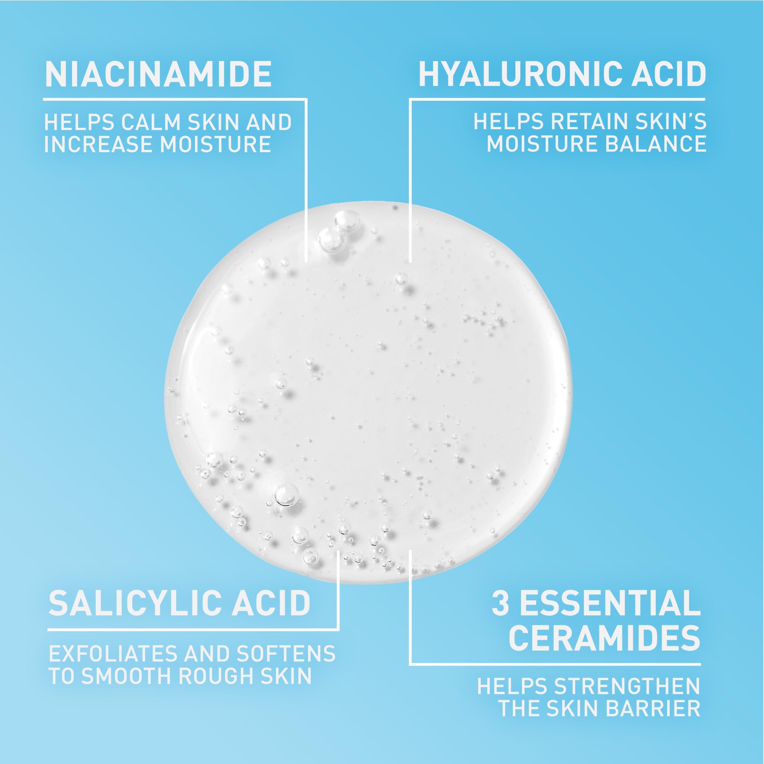 CeraVe foamy gel texture close-up demonstrating gentle lather benefit