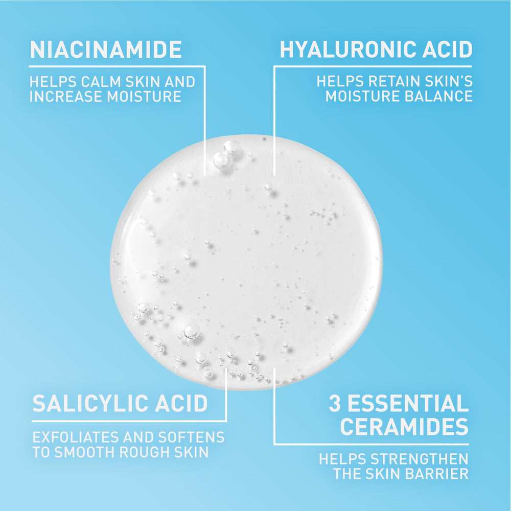 CeraVe foamy gel texture close-up demonstrating gentle lather benefit