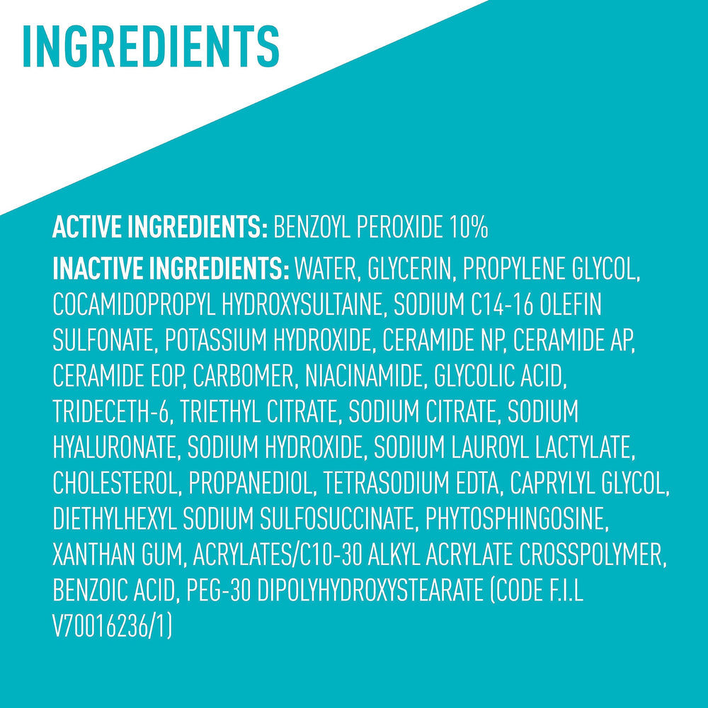 CeraVe focused area comparison representing clearer skin