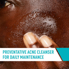 CeraVe foaming lather demo illustrating effective deep cleanse