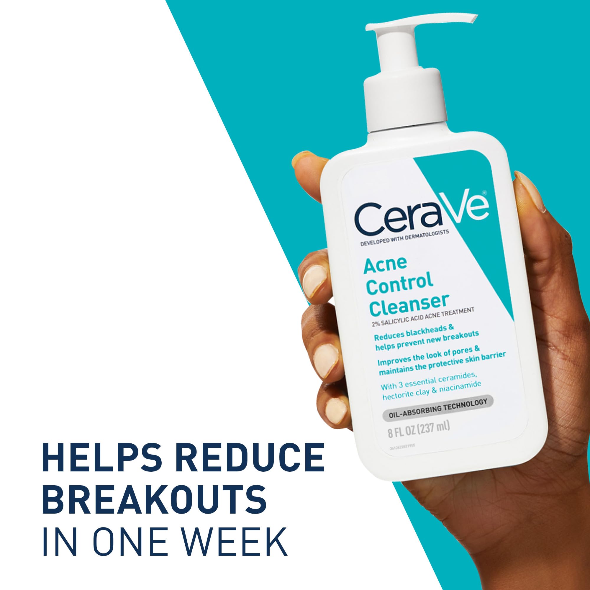 CeraVe ingredient label close-up showing salicylic acid and ceramides
