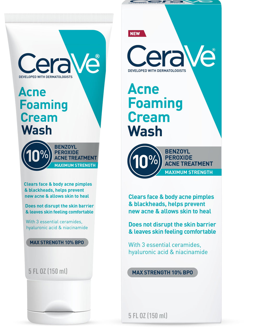 CeraVe front packaging showing cleanser and benefits