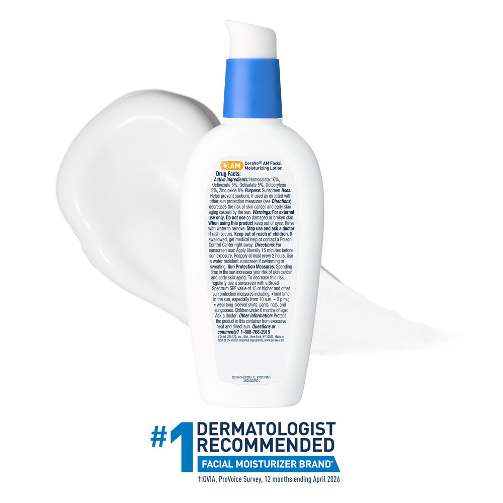 CeraVe AM on bathroom counter in morning routine lifestyle setting