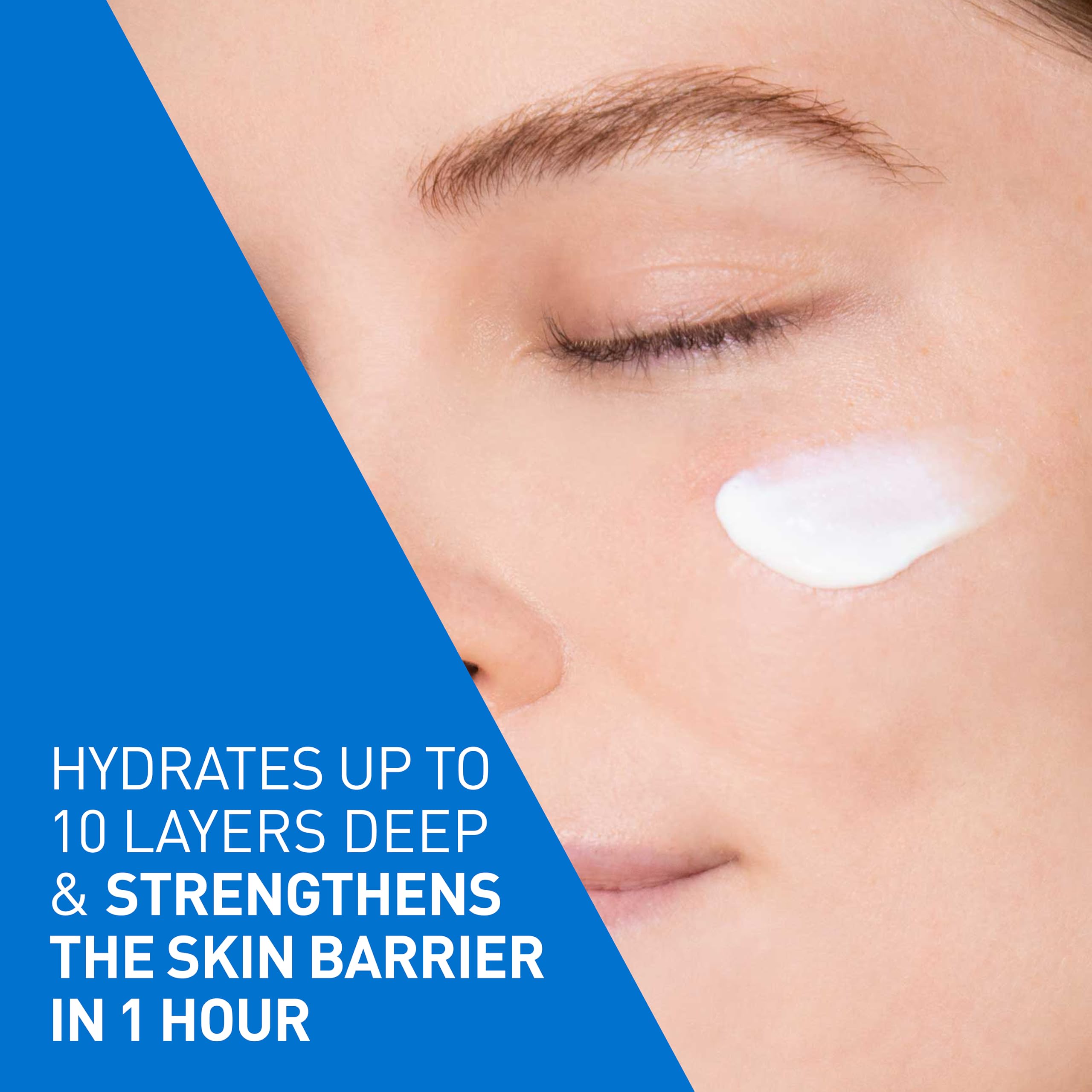 CeraVe AM lotion texture close-up highlighting smooth hydration