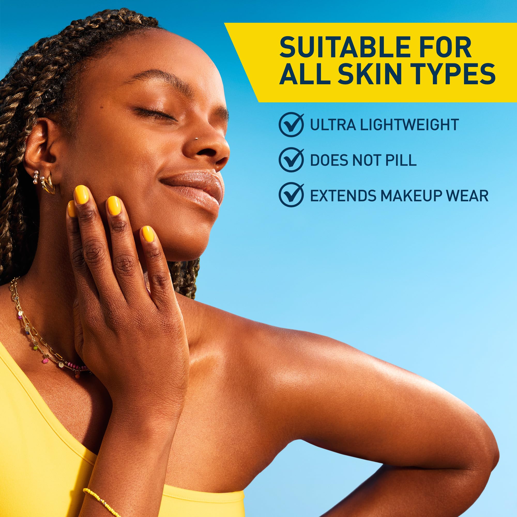 CeraVe applied to face as primer showing smooth makeup-ready benefit