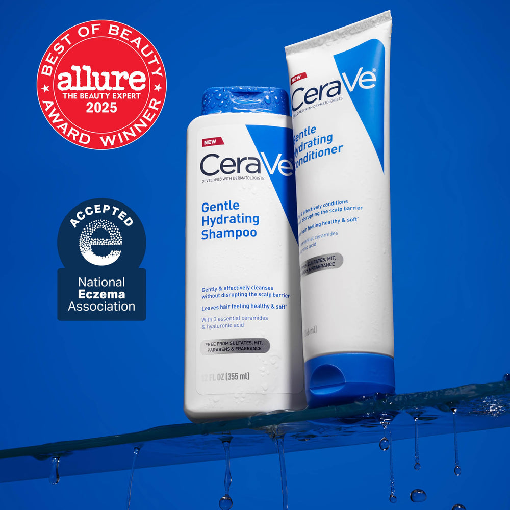 CeraVe label close-up highlighting ceramides, niacinamide and hyaluronic acid benefits
