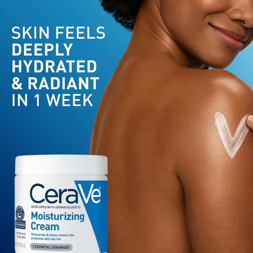 Smoothing CeraVe cream on legs for lasting hydration and soft skin