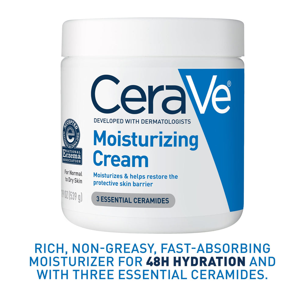 19oz CeraVe tub in hand to show scale and long-lasting supply benefit