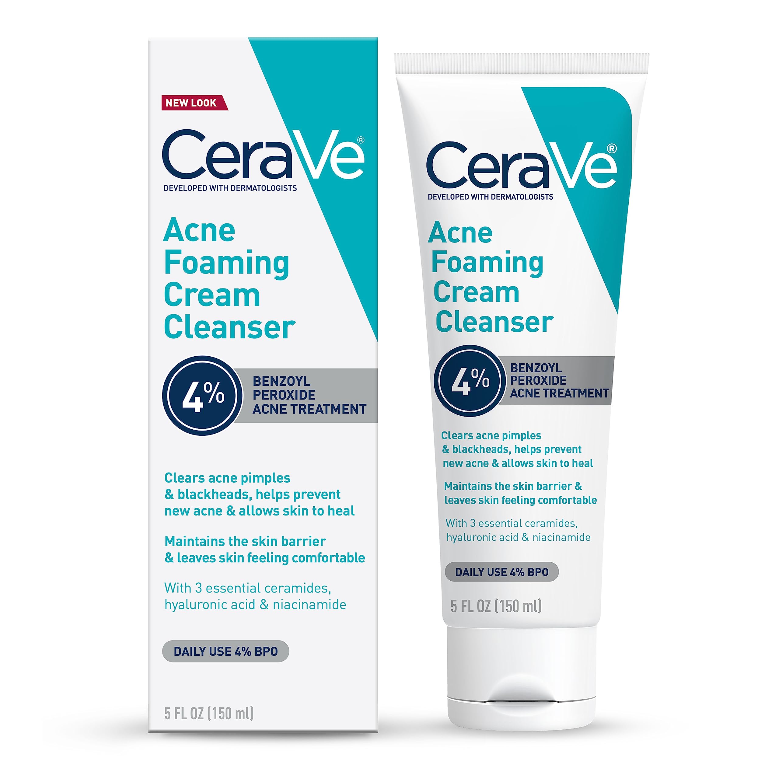 CeraVe front packaging showing cleanser and benefits