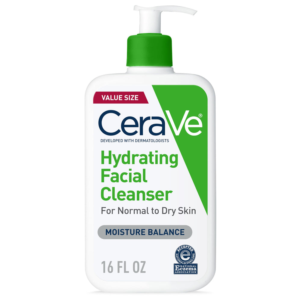 CeraVe front bottle showing label and benefits for gentle hydration