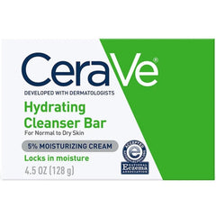 CeraVe Hydrating Cleansing Bar pack front — six bars for gentle daily cleansing.