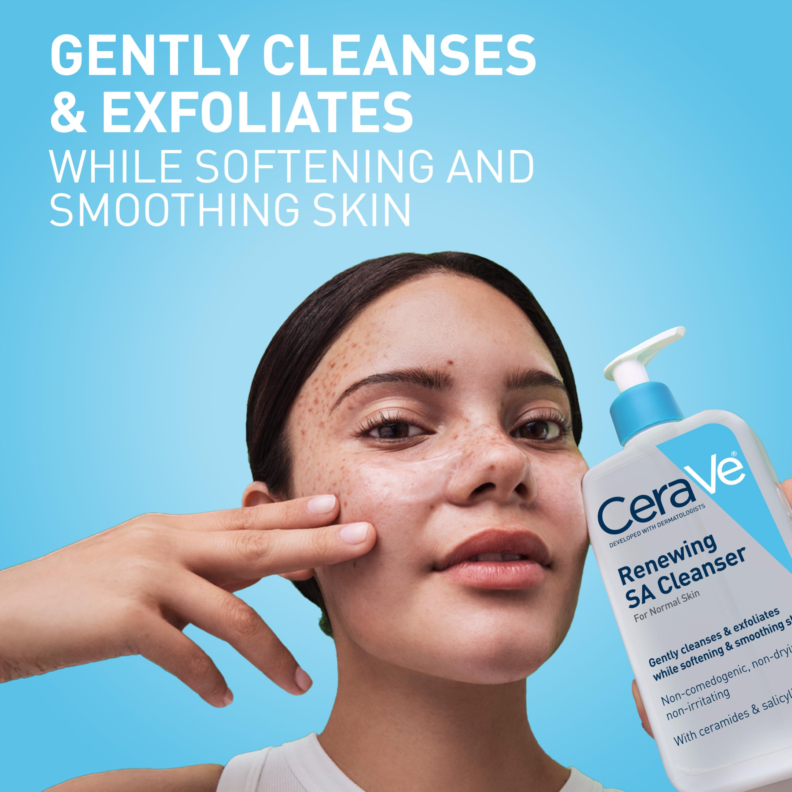CeraVe ingredient panel highlighting ceramides and niacinamide for barrier support