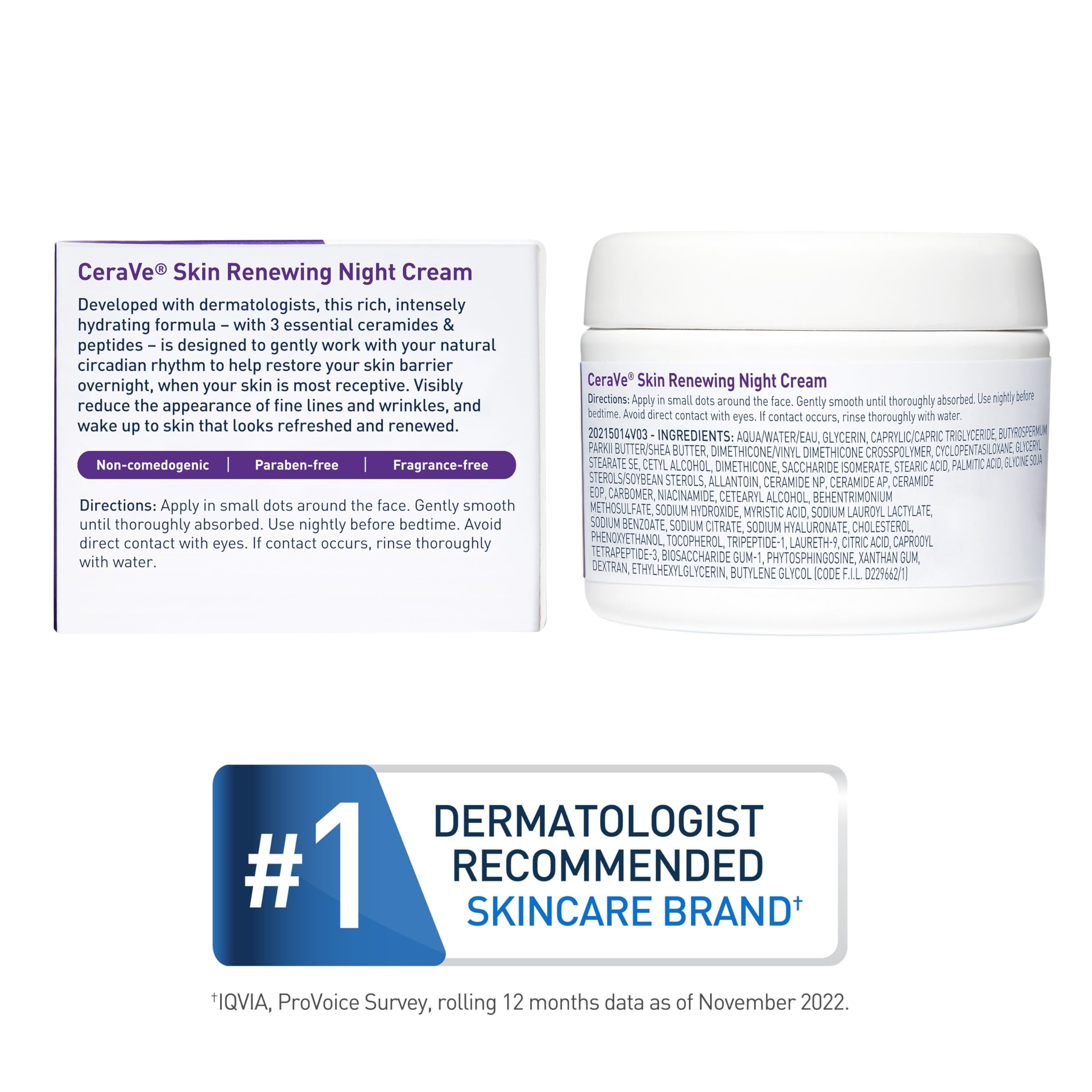 CeraVe cream dabbed on skin showing fast absorbency benefit