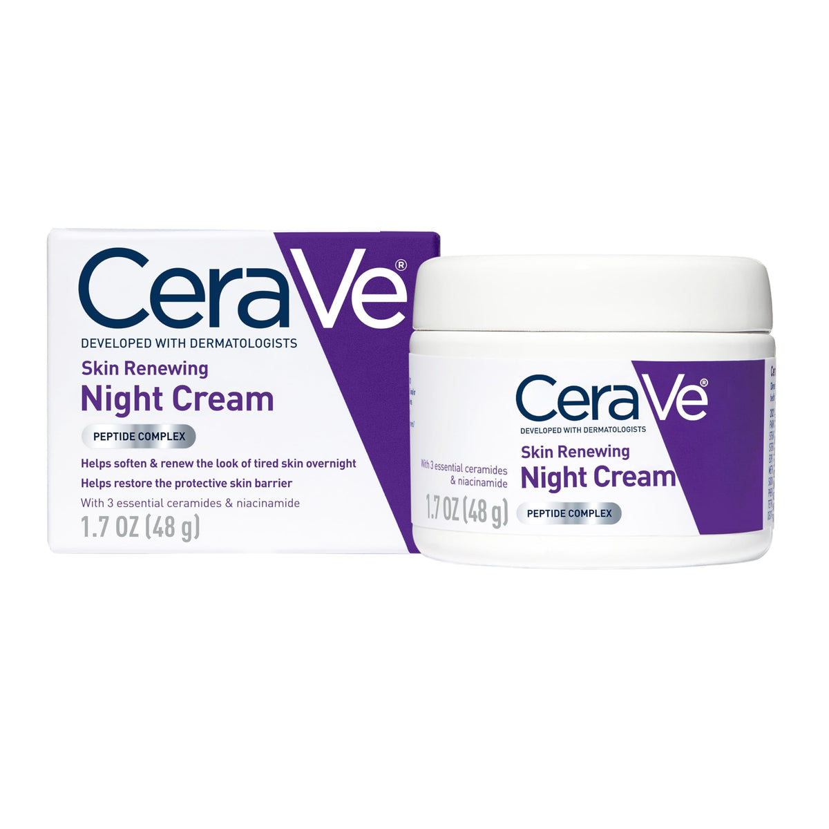 CeraVe jar front view showing label and size benefits