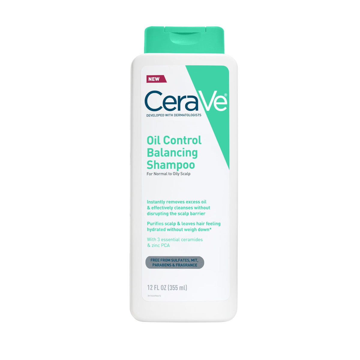 CeraVe bottle front view showing label and 12oz size benefit
