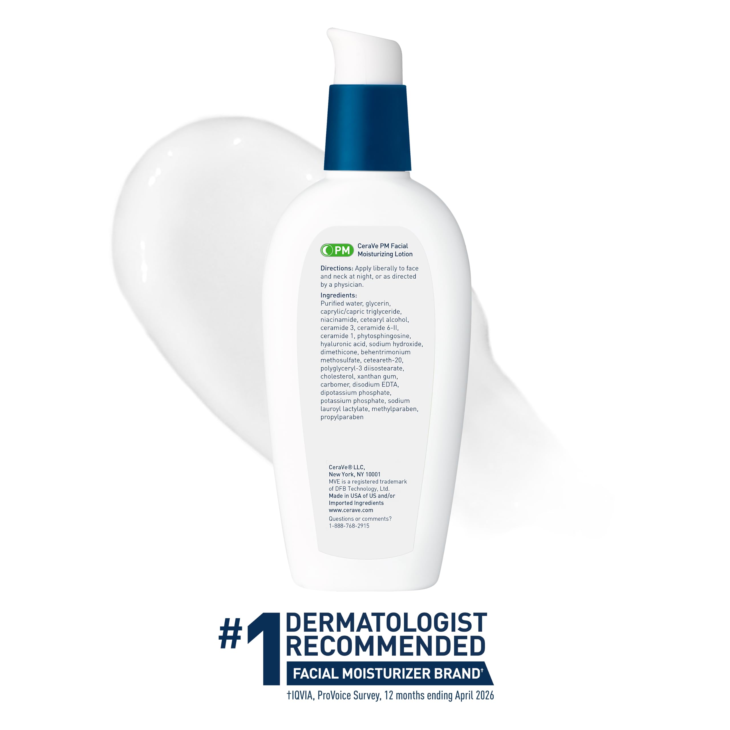 CeraVe PM on bedside table in bedroom setting for nightly skincare ritual