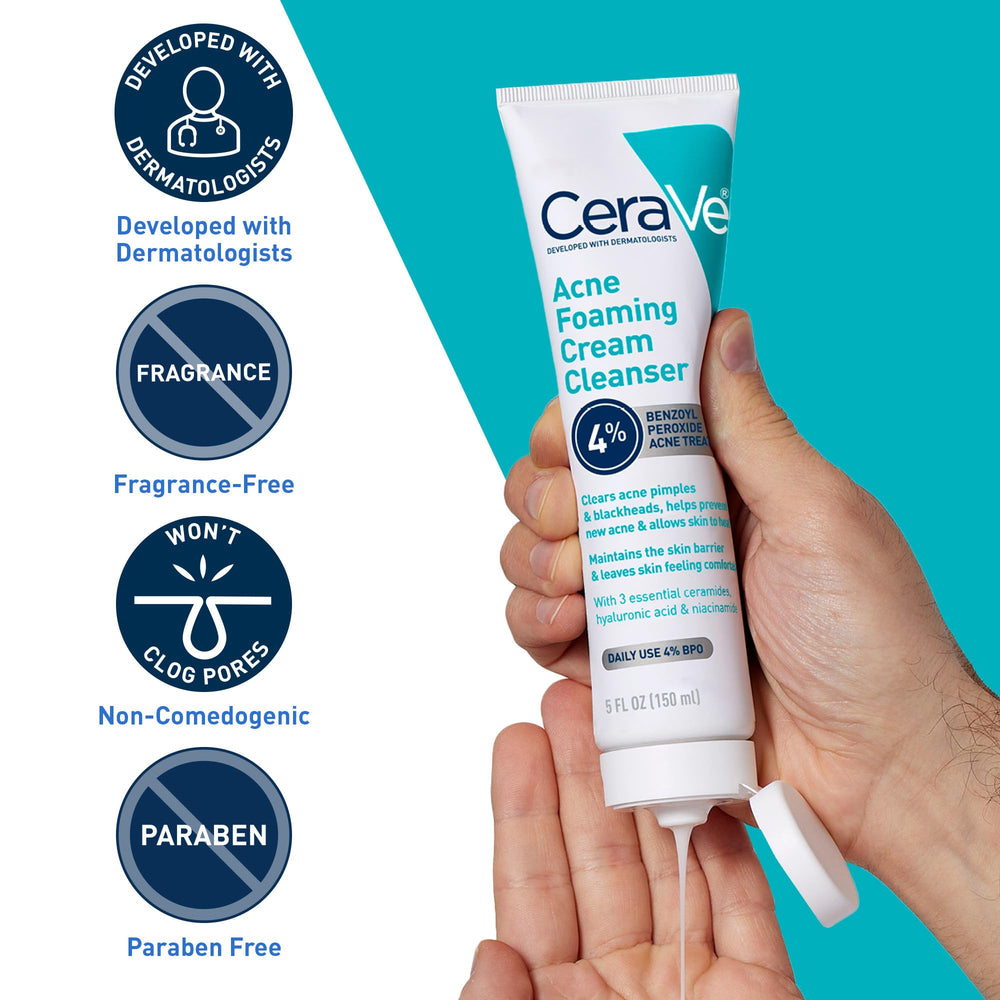 CeraVe 5 oz bottle in hand for size and scale reference