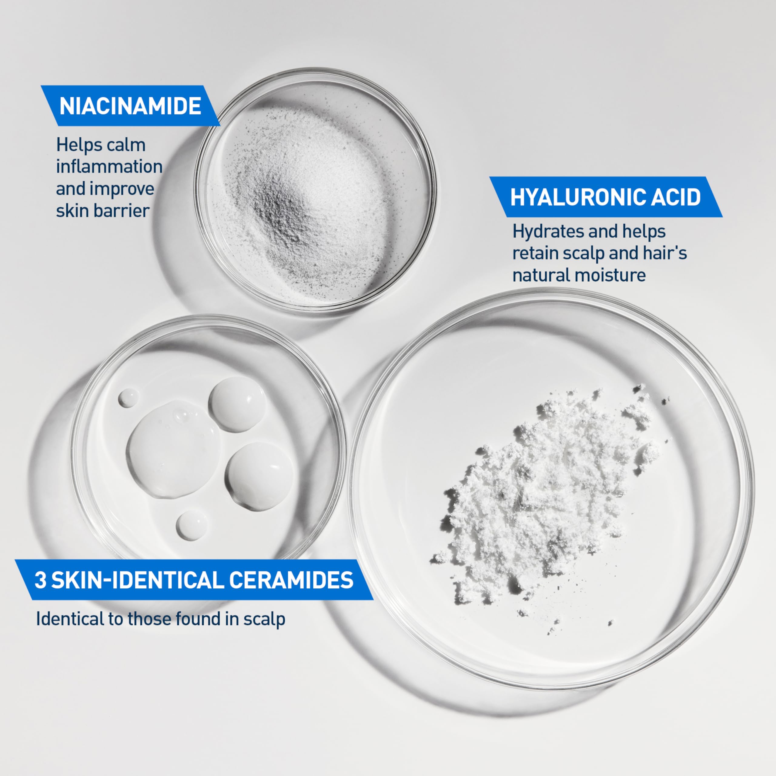 Wet hair lathering with CeraVe shampoo demonstrating effective yet gentle cleansing