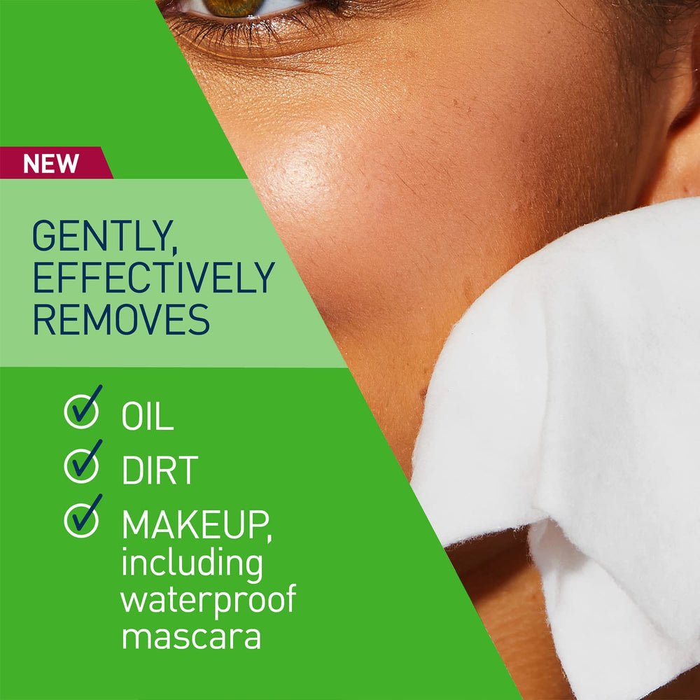 CeraVe wipe removing waterproof mascara showing effective cleansing