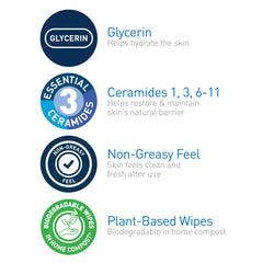 CeraVe wipes open pop-top ready for quick on-the-go access