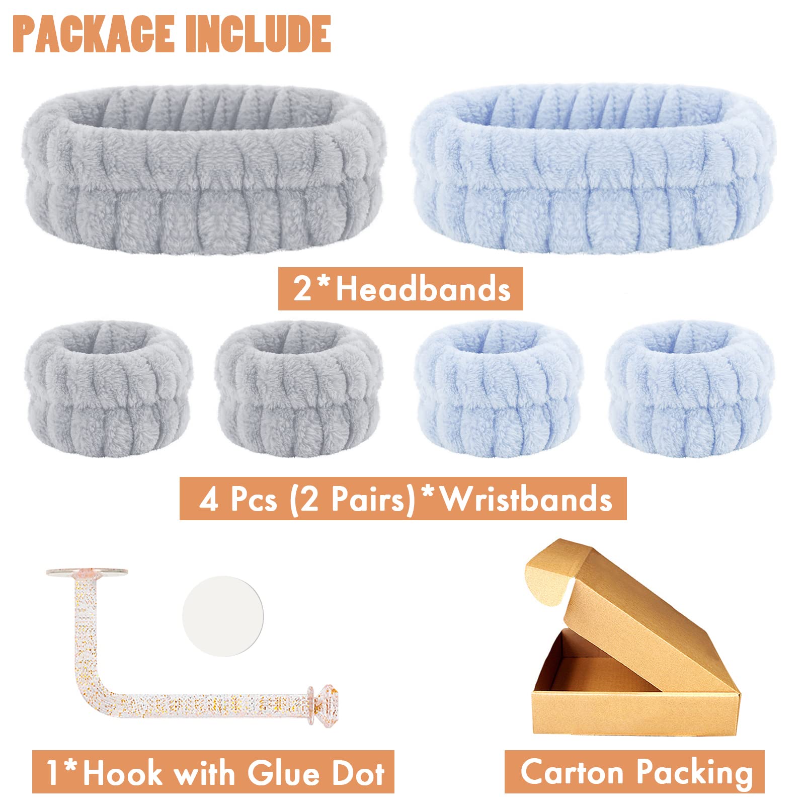 CERETIA wristbands set absorbent design prevents water drips during washing