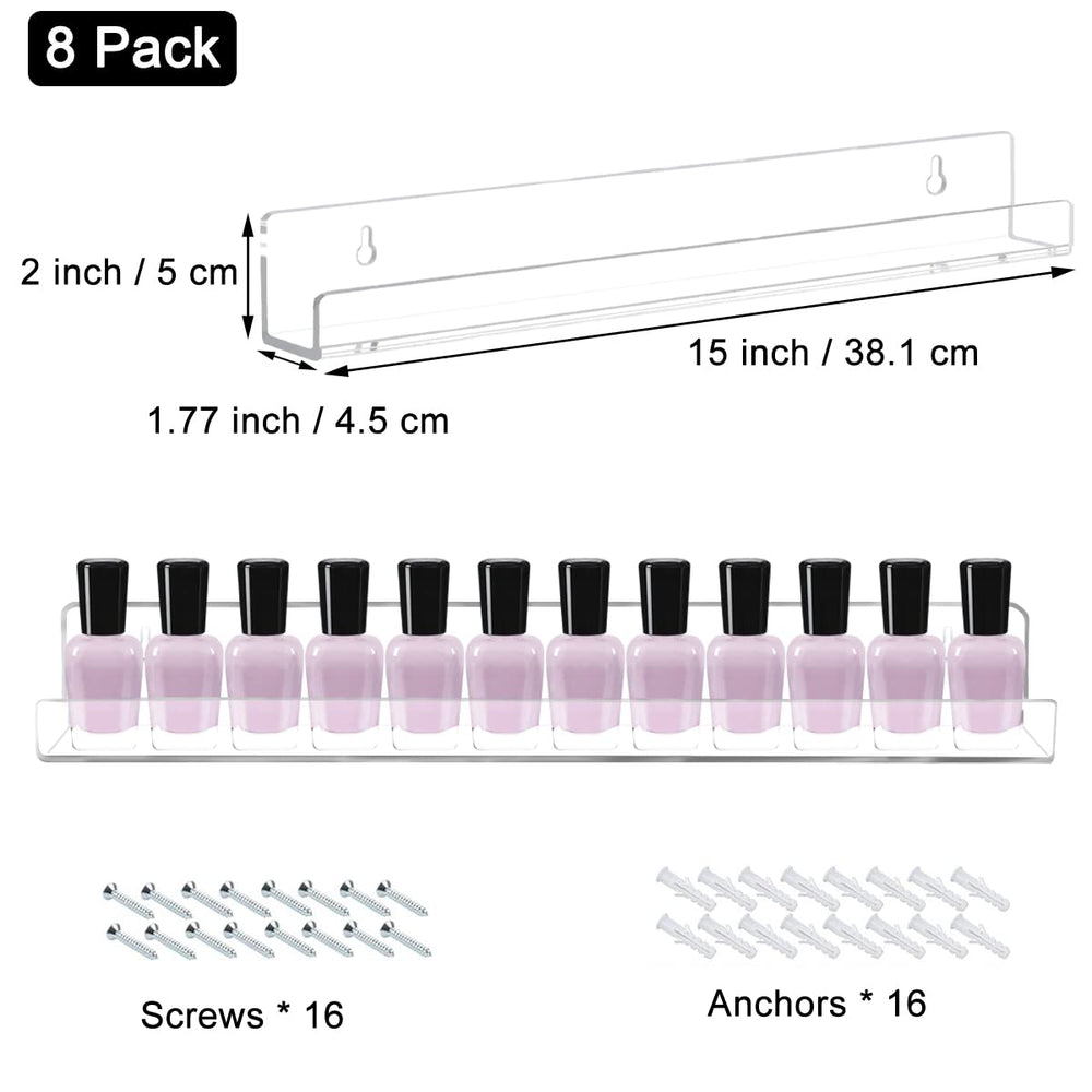 Cerpourt screw-installation-ready rack offers sturdy, permanent mounting for busy nail techs.