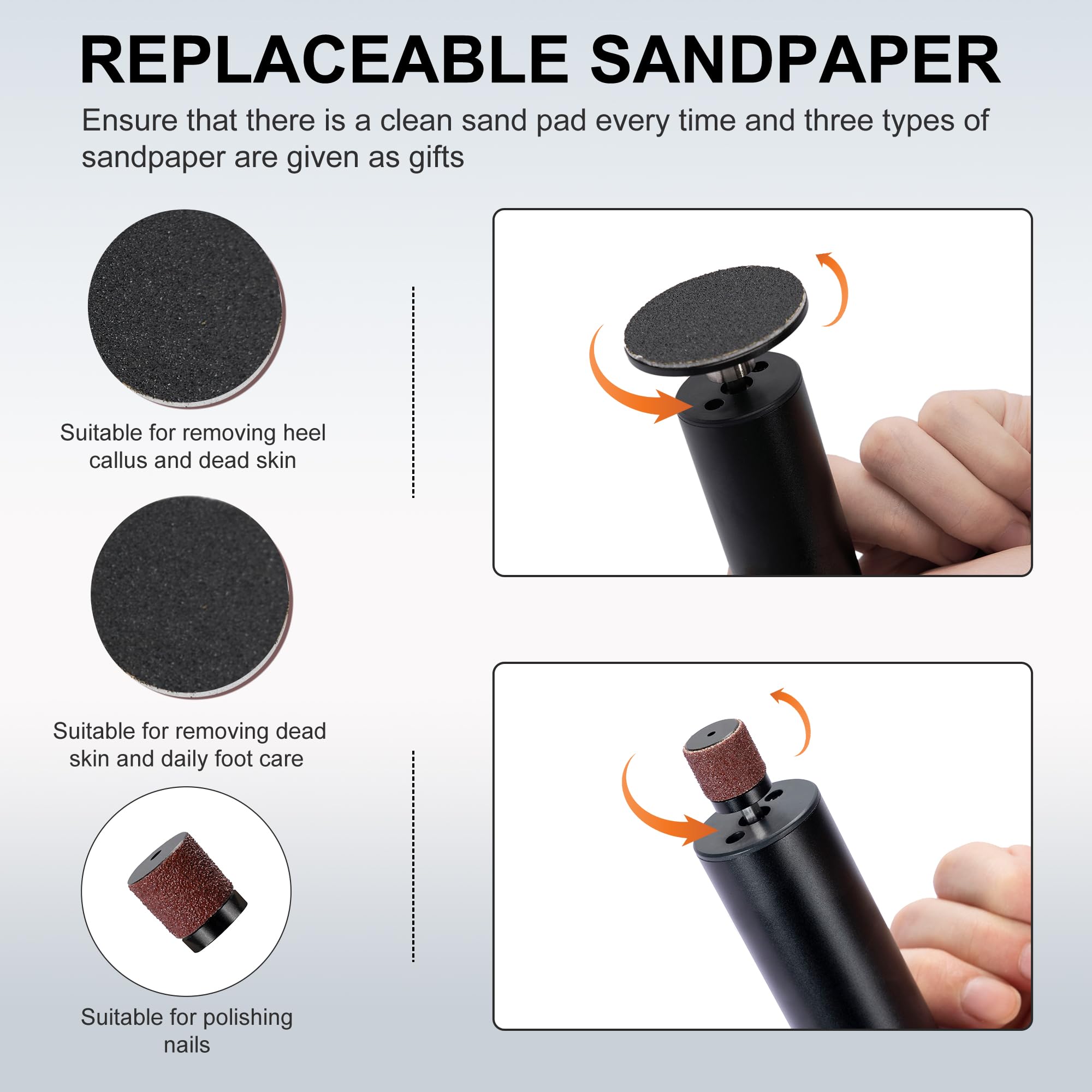 Cesekao Obsidian wireless foot file with 1200Ah battery enables cordless pedicures.