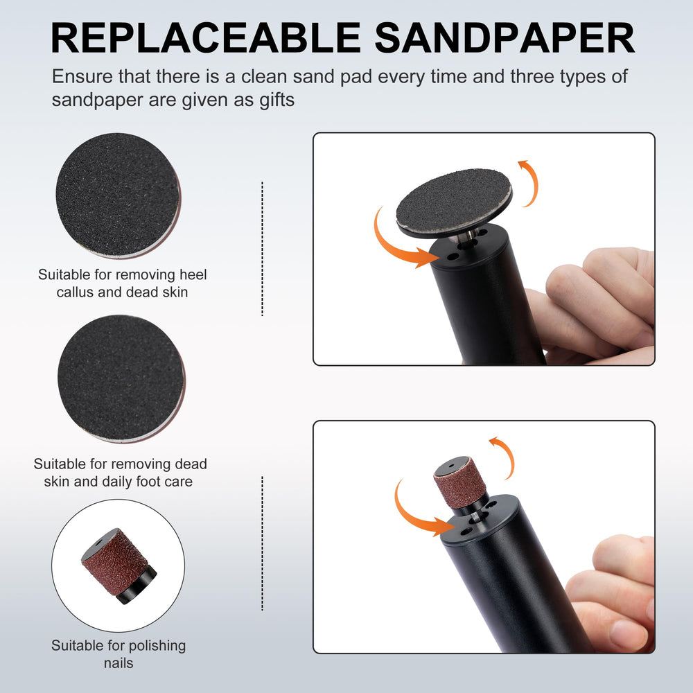 Cesekao Obsidian wireless foot file with 1200Ah battery enables cordless pedicures.