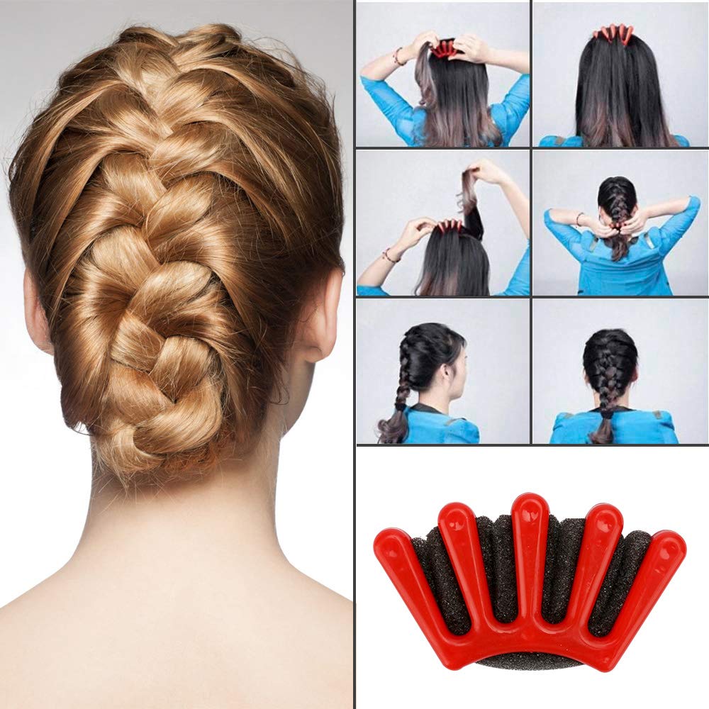 CestMall Winkeyes diy hairstyle demo showing spiral braid in process