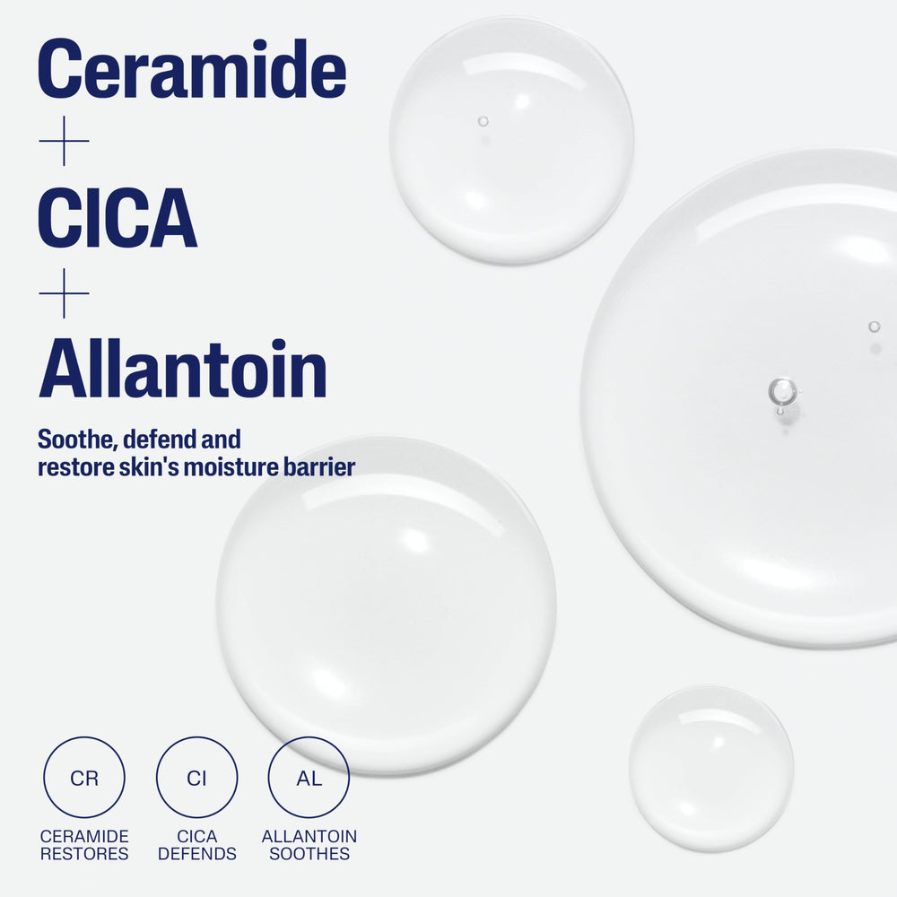 Cetaphil Ceramide Serum centella asiatica highlights calming, soothing skin benefits for sensitive users.