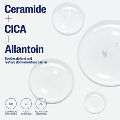Cetaphil Ceramide Serum centella asiatica highlights calming, soothing skin benefits for sensitive users.