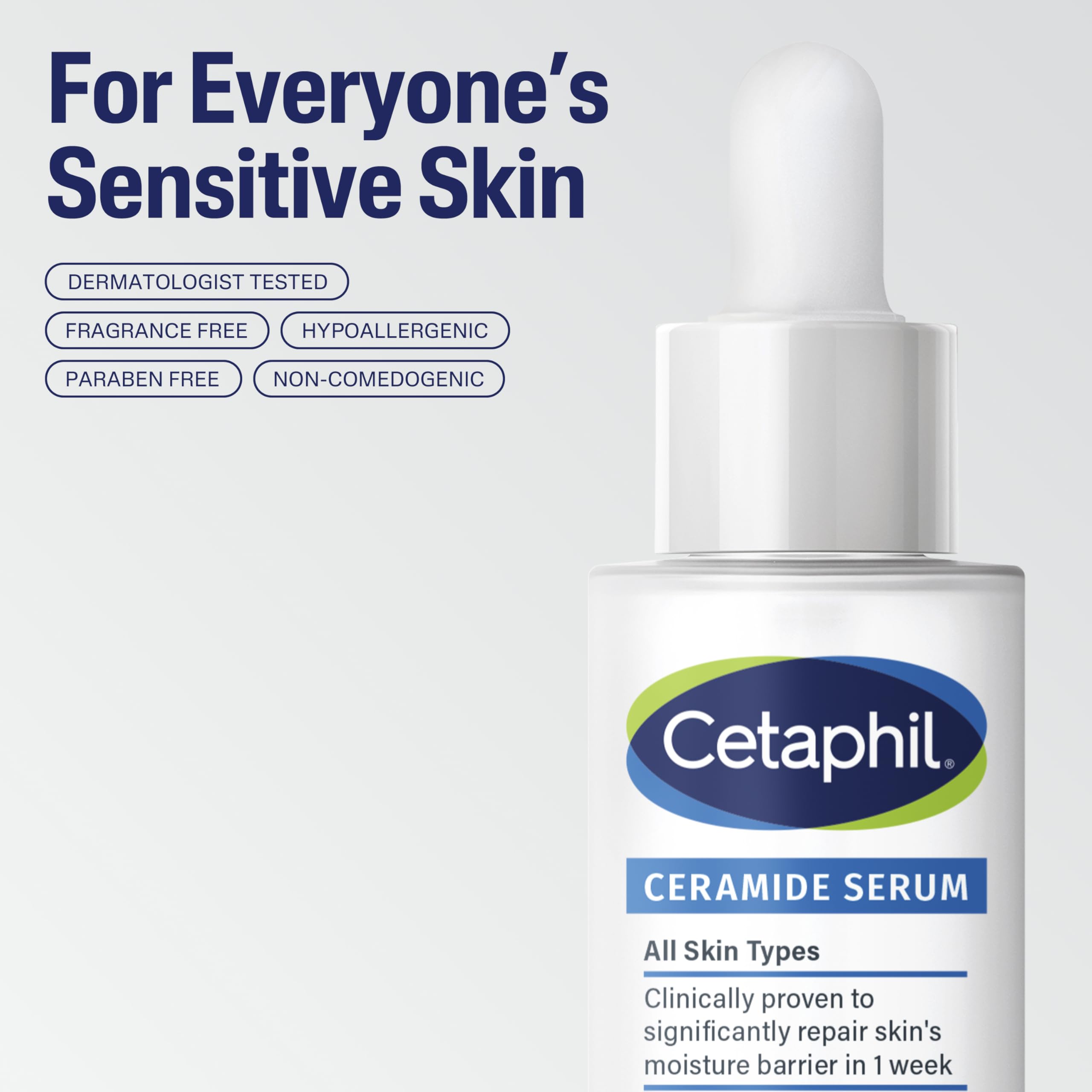 Cetaphil Ceramide Serum hands applying the serum for quick absorption.