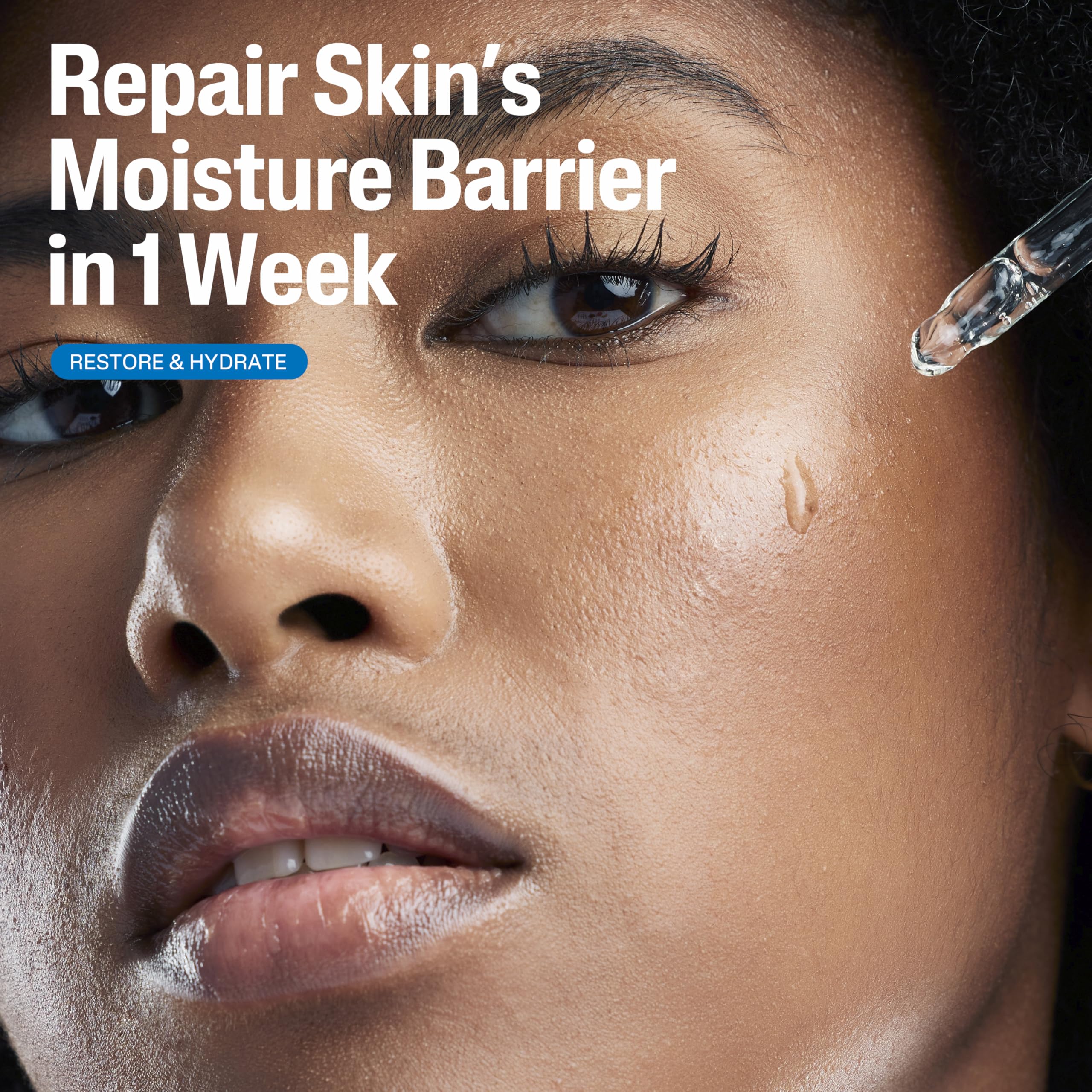 Cetaphil Ceramide Serum texture swatch demonstrates a non-greasy finish for daily use.