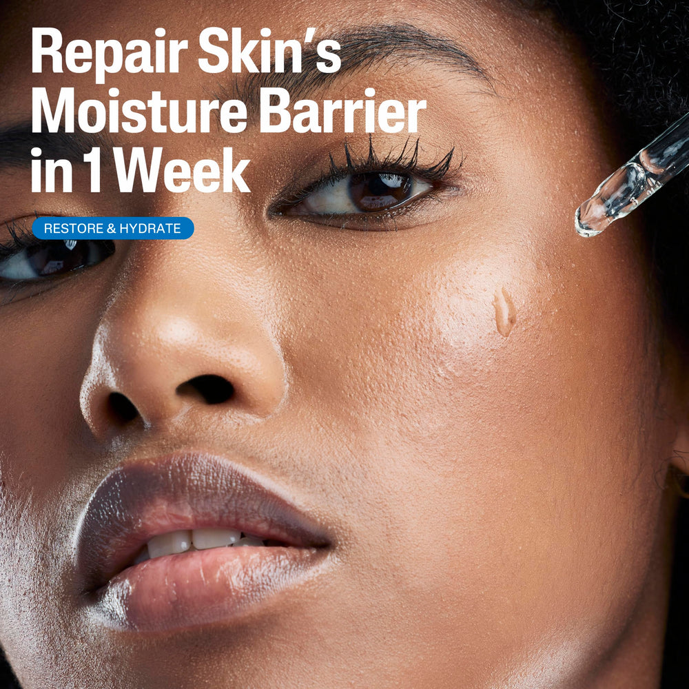 Cetaphil Ceramide Serum texture swatch demonstrates a non-greasy finish for daily use.