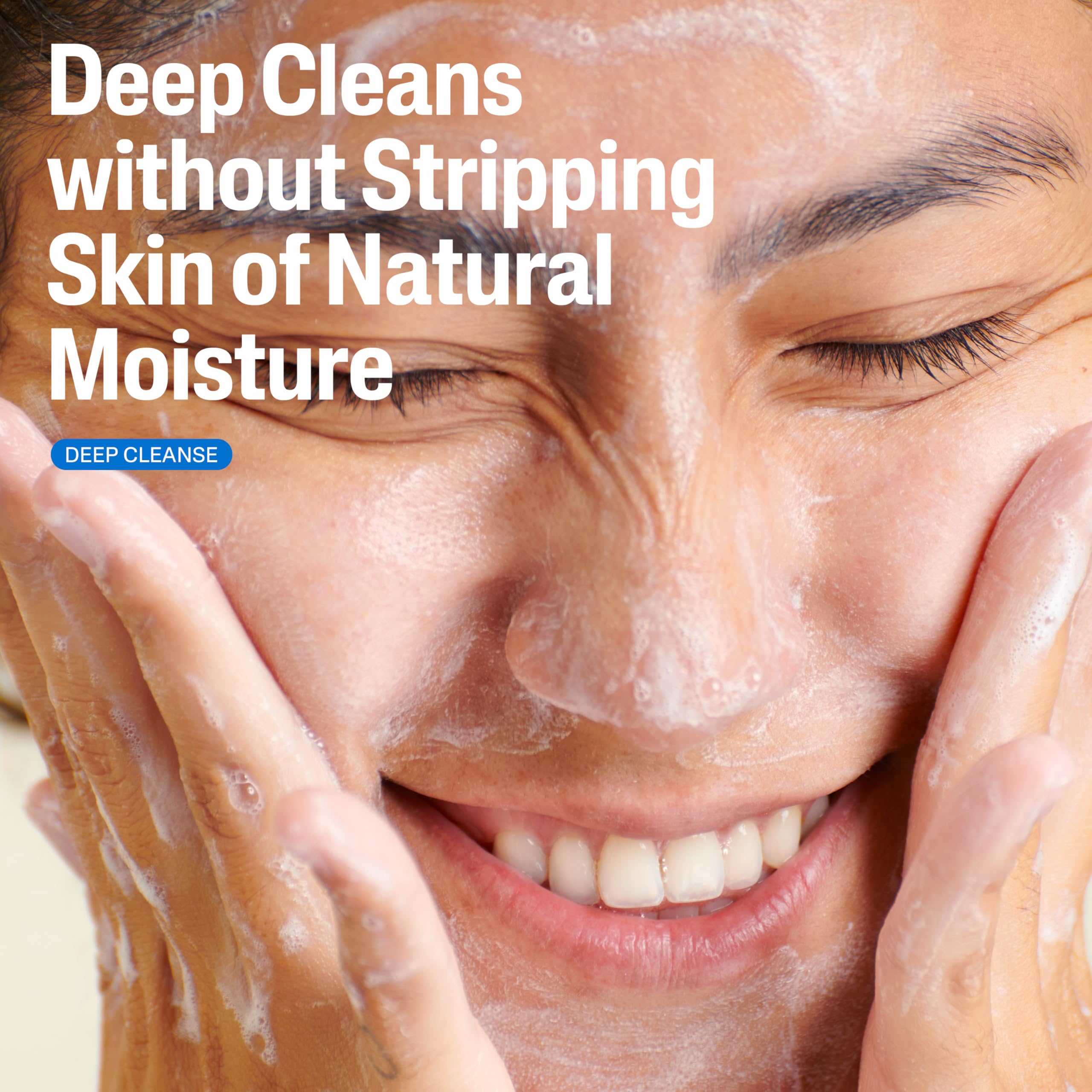 Cetaphil Daily Facial Cleanser application routine demonstrates quick morning cleanse