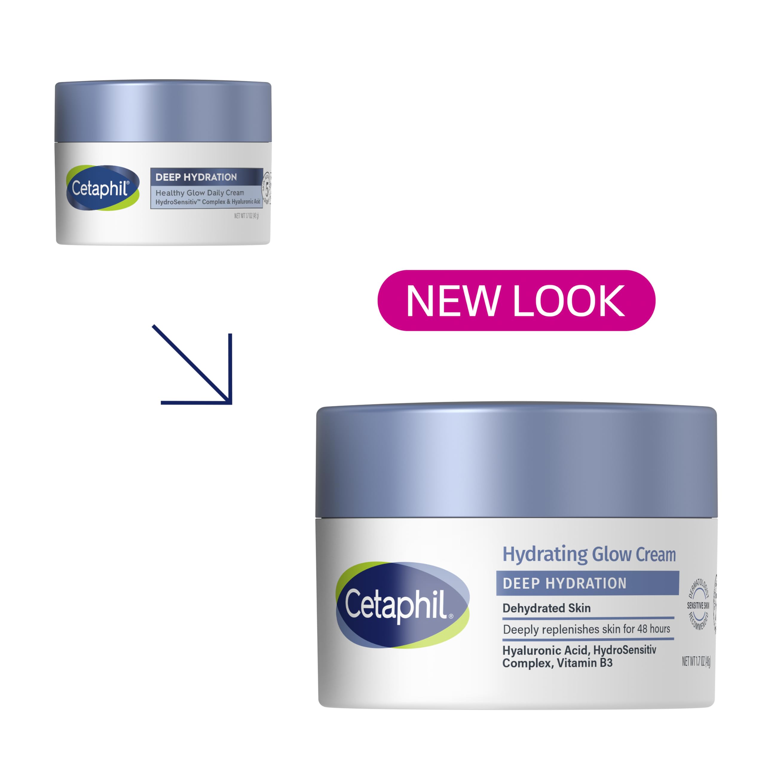 Cetaphil Deep Hydration Healthy Glow application swab shows quick absorption.