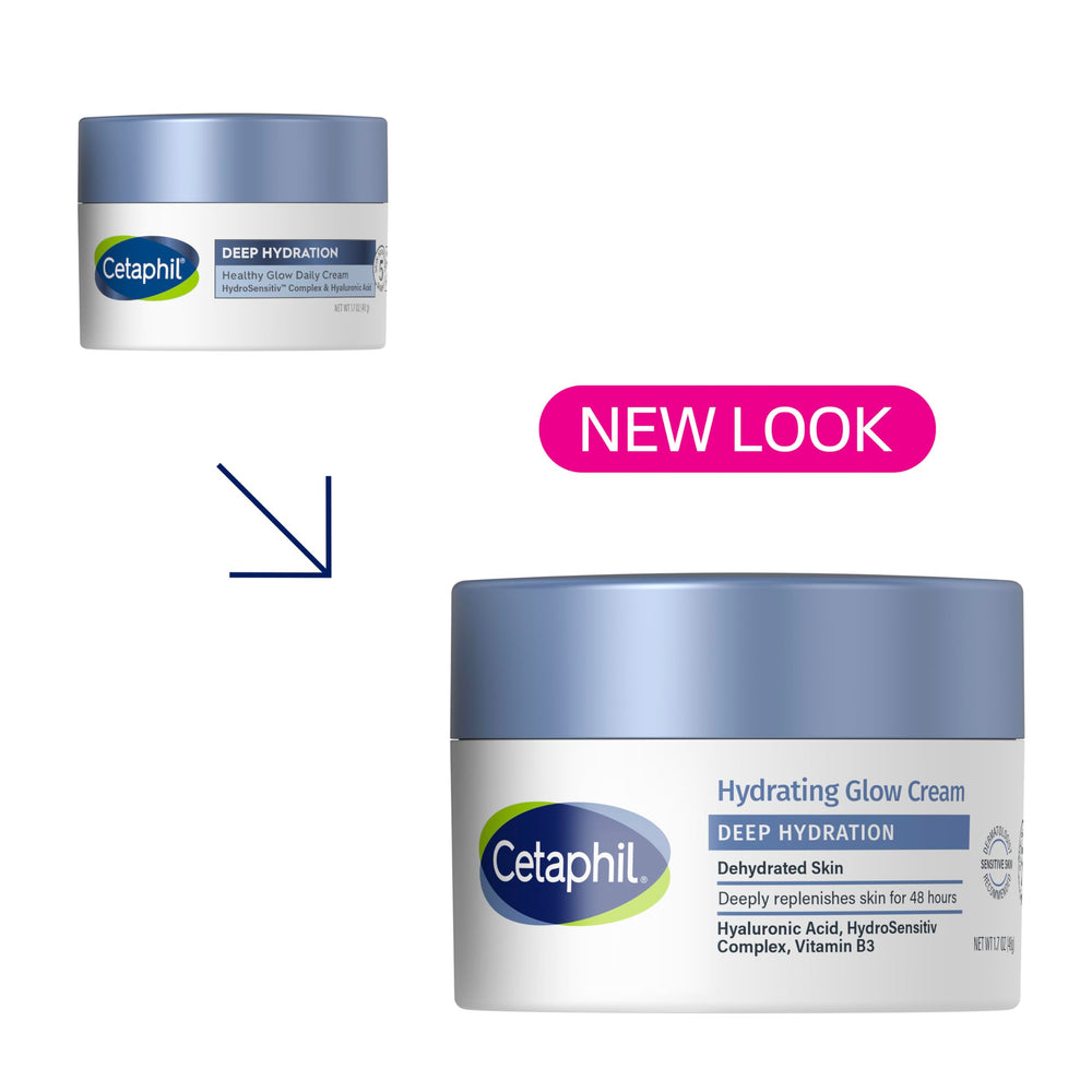 Cetaphil Deep Hydration Healthy Glow application swab shows quick absorption.