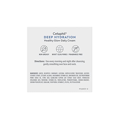 Cetaphil Deep Hydration Healthy Glow texture close-up highlights lightweight, non-greasy hydration.