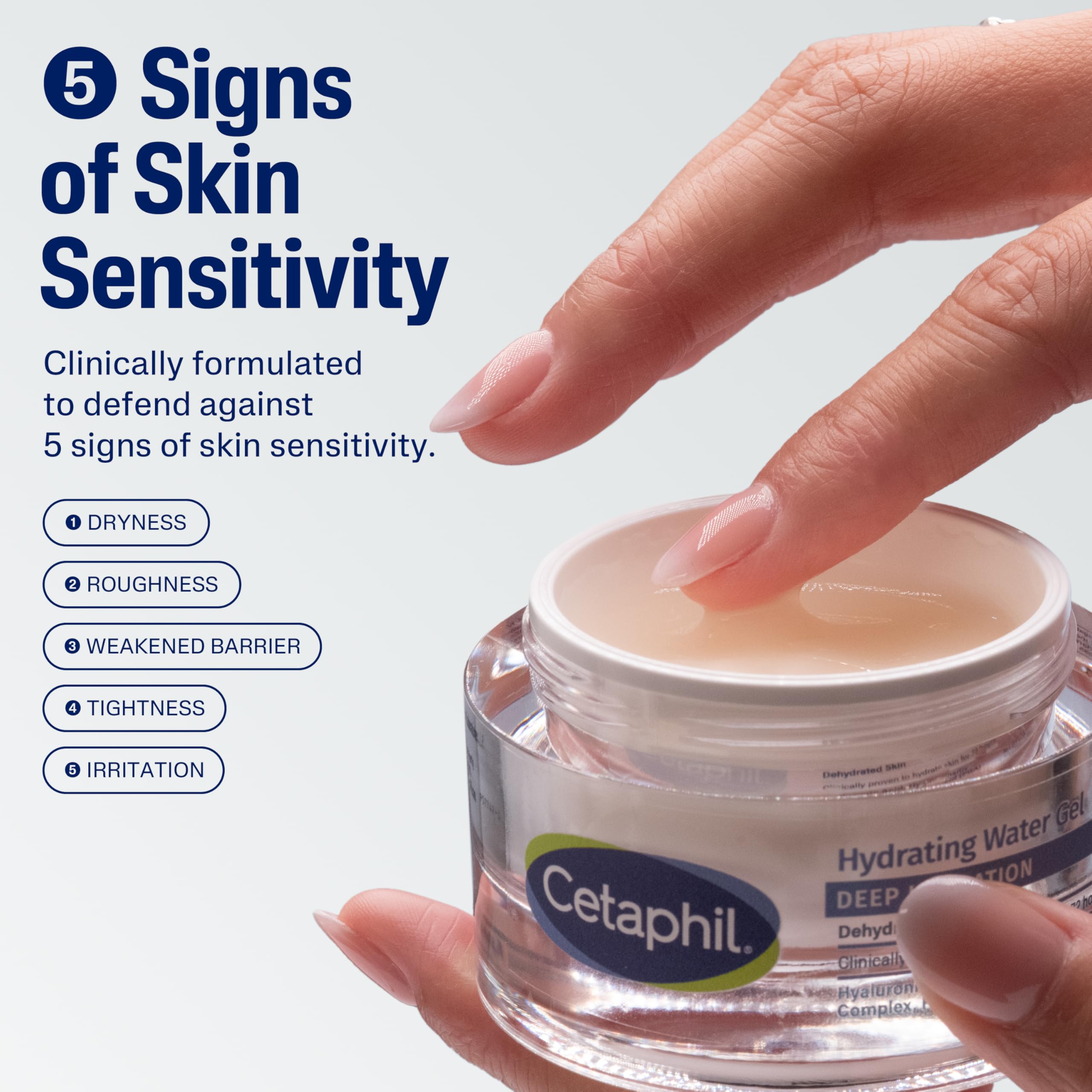 Cetaphil Deep Hydration Water Gel in a daily routine setup for morning use.