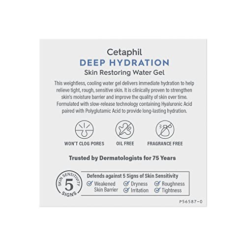 Dispensing Cetaphil Deep Hydration Water Gel demonstrates easy, mess-free application.