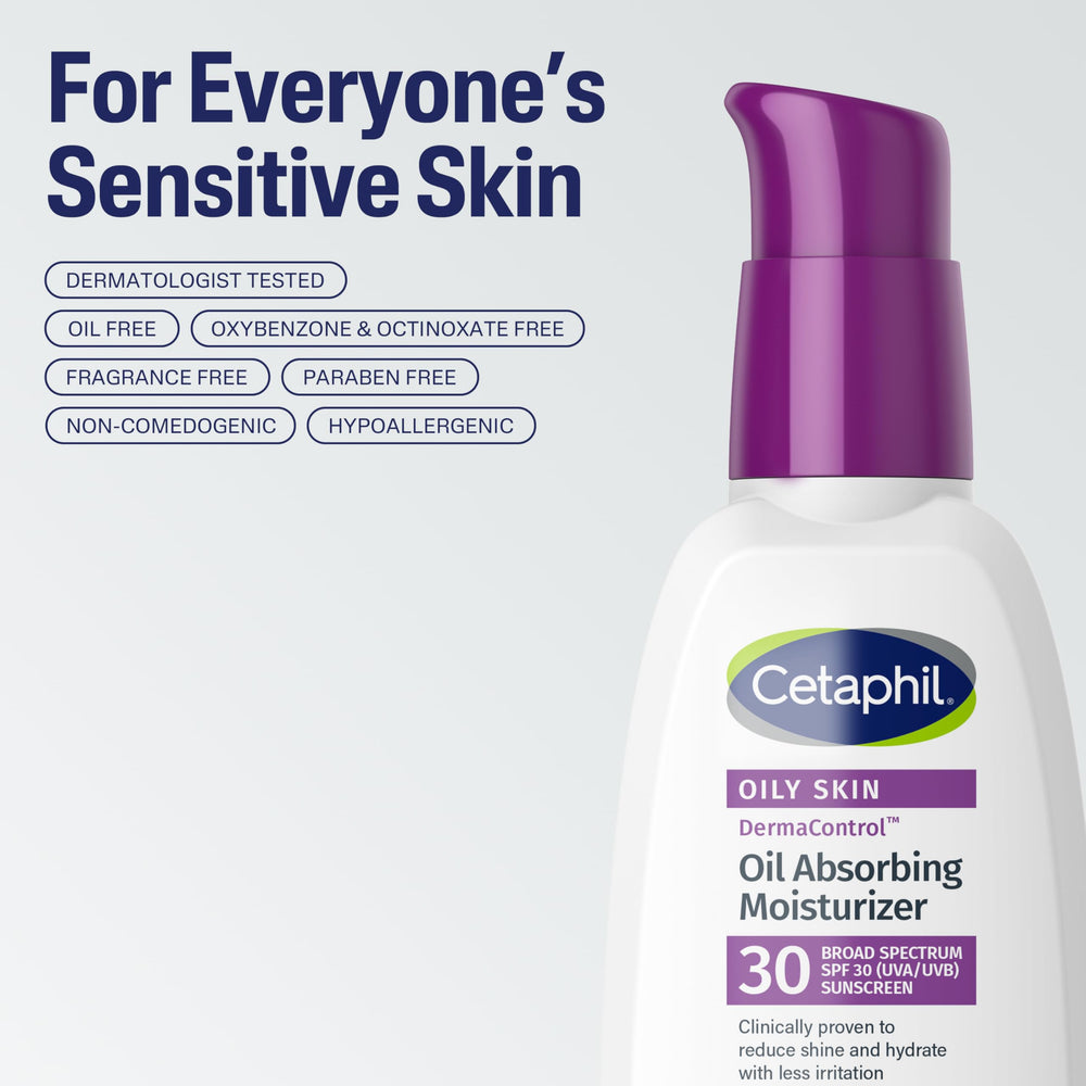 Cetaphil DermaControl matte shine control application scene for everyday wear