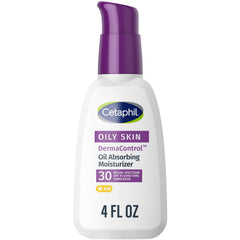 Cetaphil DermaControl oil absorbing moisturizer SPF 30 tube aids shine reduction during daily use