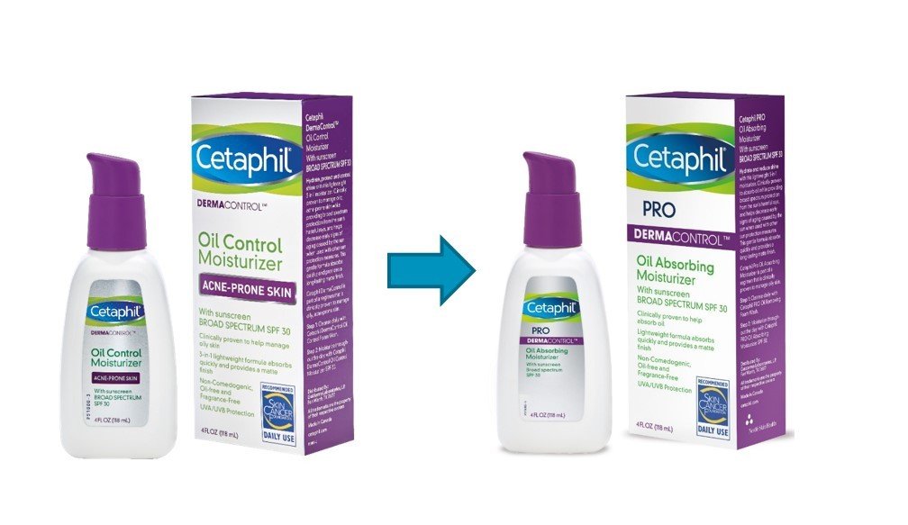 Cetaphil Dermacontrol SPF30 application image showing easy layering under makeup