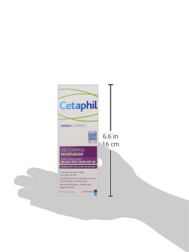 Cetaphil Dermacontrol SPF30 skin texture closeup illustrating matte finish and smoother appearance