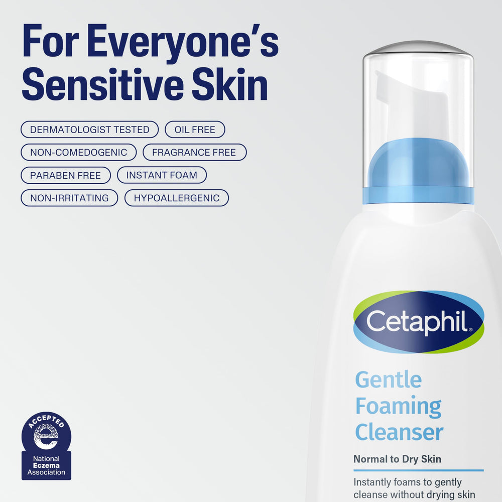 Cetaphil dry-to-normal skin illustration showing suitable daily cleanser.