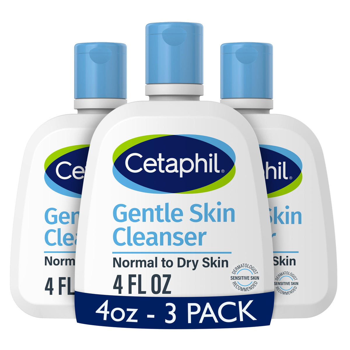 Cetaphil Face Wash bottle close-up showing fragrance-free gentle cleansing for sensitive skin.