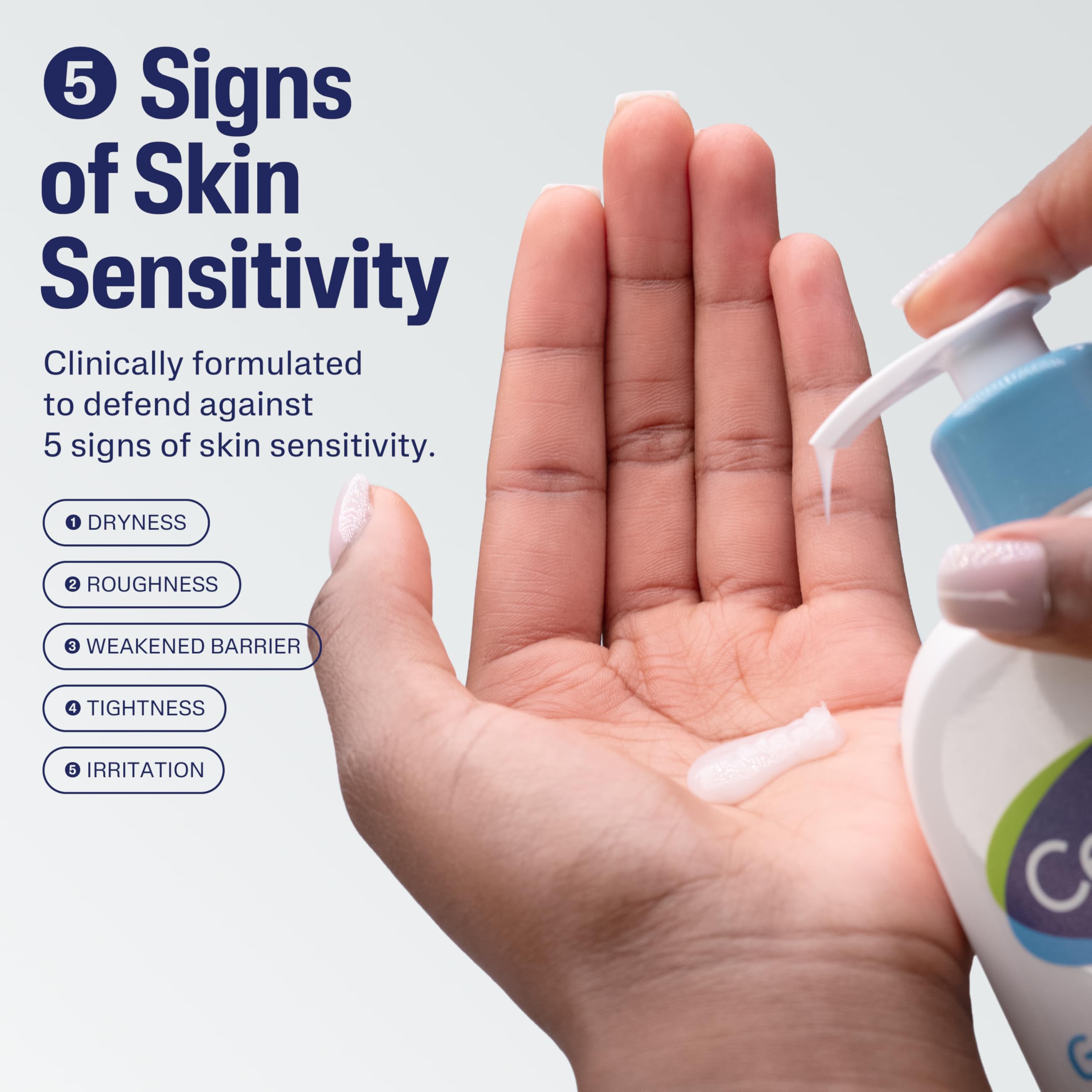 Cetaphil Face Wash dispensing pump makes daily cleansing easy.